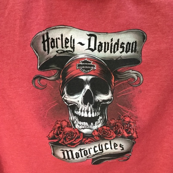 Harley Davidson Women’s T-Shirt 3X Red - Picture 3 of 6